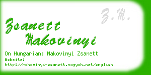 zsanett makovinyi business card